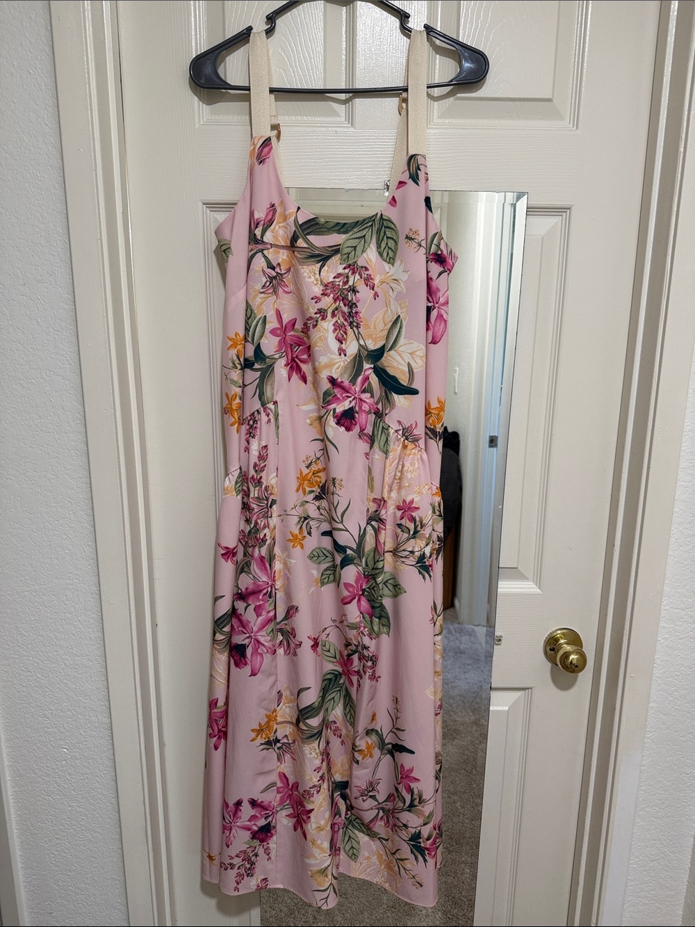 BCBG Pink Floral Maxi Dress